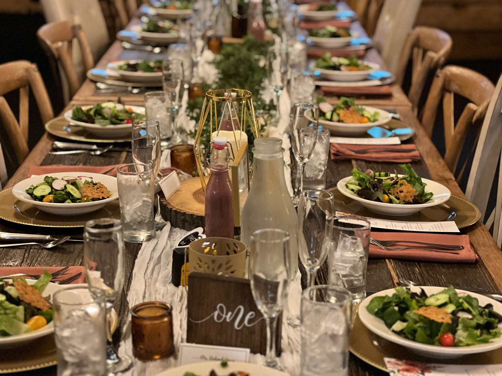 Engagement party location at Cecil Creek Farm with pond views