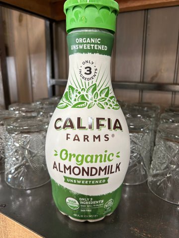 Milk, Califia Organic Almond Milk Original, unsweetened 48oz