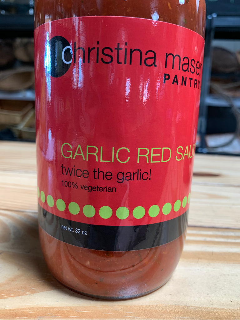 Pasta, Christina Maser GARLIC Red Sauce, 32oz