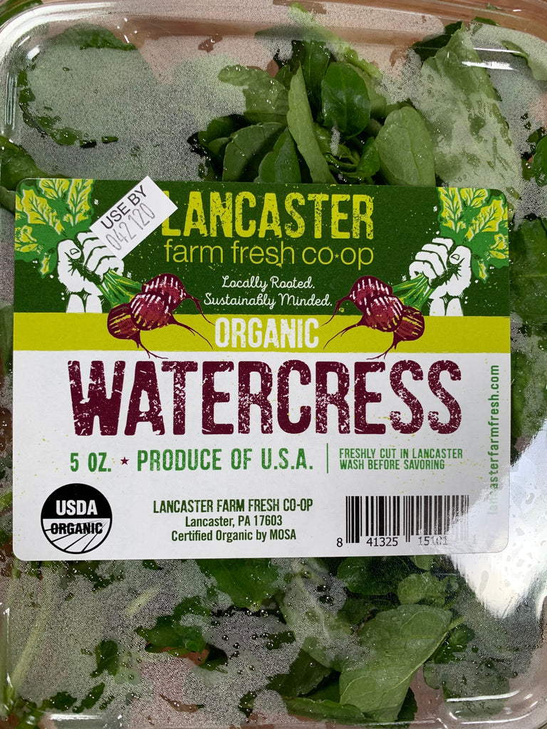 Lancaster Farm Fresh Organic Watercress, Clamshell, 5oz.