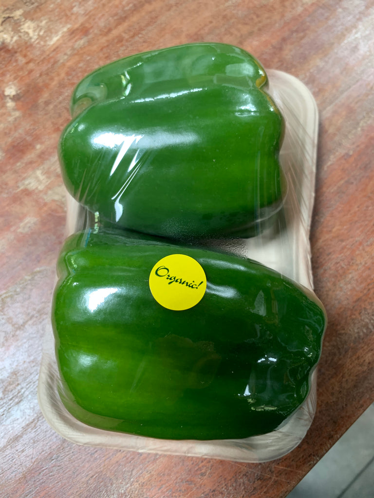 Produce, Organic Green Bell Peppers, 2 pack
