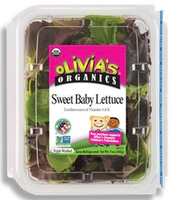 Olivia's Organic Sweet Baby Lettuce, Clamshell, 5oz.